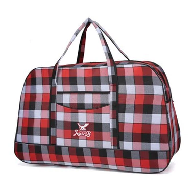 Woven Duffel Bag with Zipper